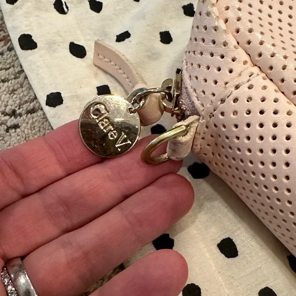 Clare V Blush Perforated Crossbody Bag - Picture 2 of 9